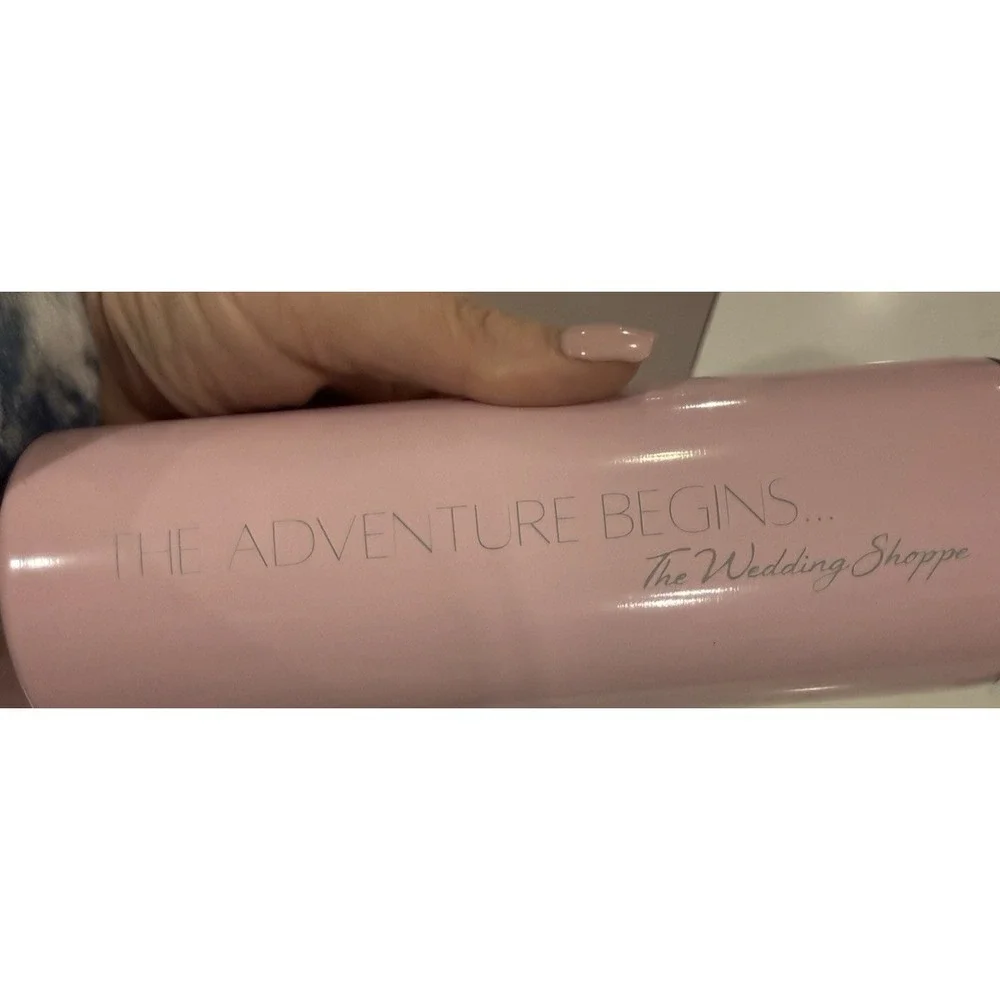The Wedding Shop Pink Travel Cosmetic Bag Makeup‎ Case and 20 oz. tumbler NEW